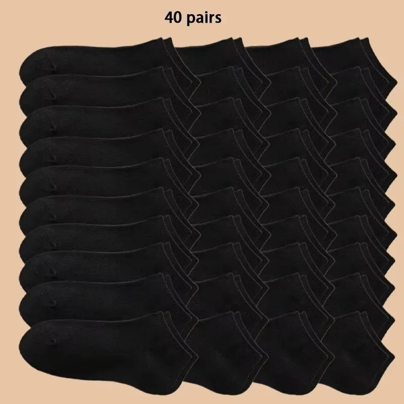Solid Color Unisex Bamboo Ankle Socks
