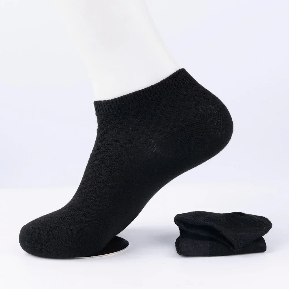 Mens Bamboo Fiber Deodorant High Tube Breathable Dress Socks One Size
