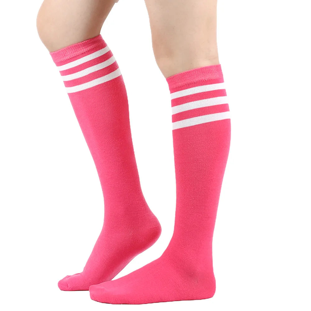 Women's Striped Knee High Bamboo Cotton Socks