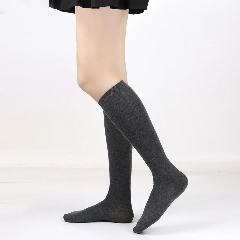 Women's Striped Knee High Bamboo Cotton Socks