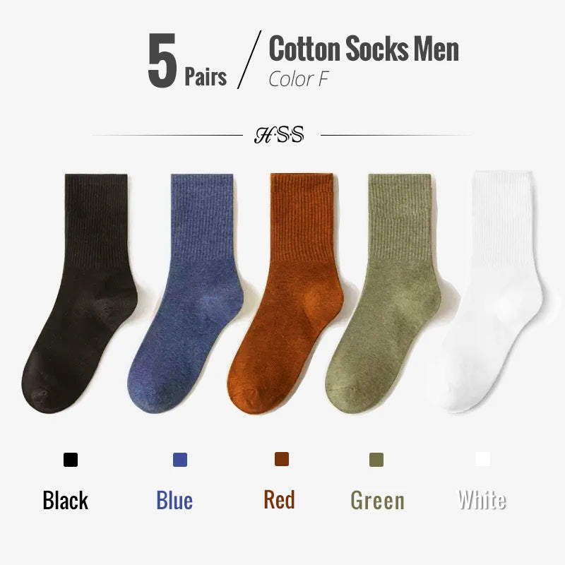 Men's Colorful Bamboo Cotton Dress Socks